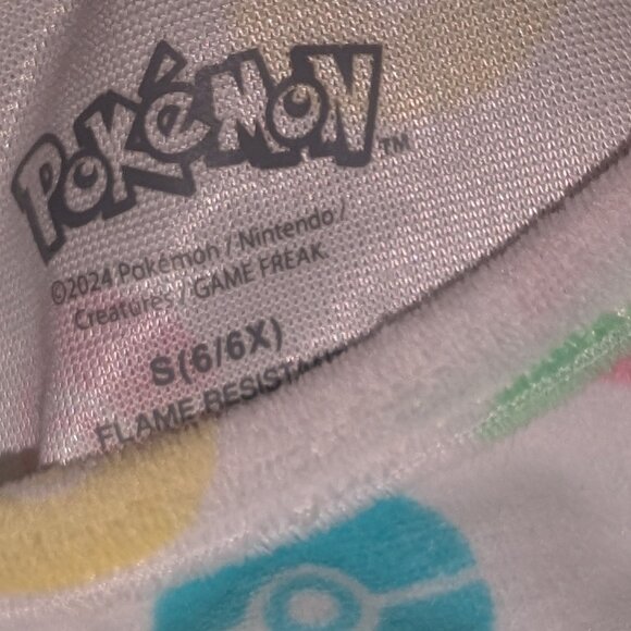 2 Piece Kids Girls Pastel Pokemon Pajamas 6/6x Pikachu Eevee - Super Soft - Picture 4 of 4